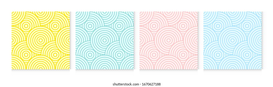 Background pattern seamless circle abstract colorful pastel colors. Summer background design.