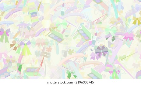 Background pattern seamless design texture. Pastel. Theme is about ribbons, decoration, dressing, adornment