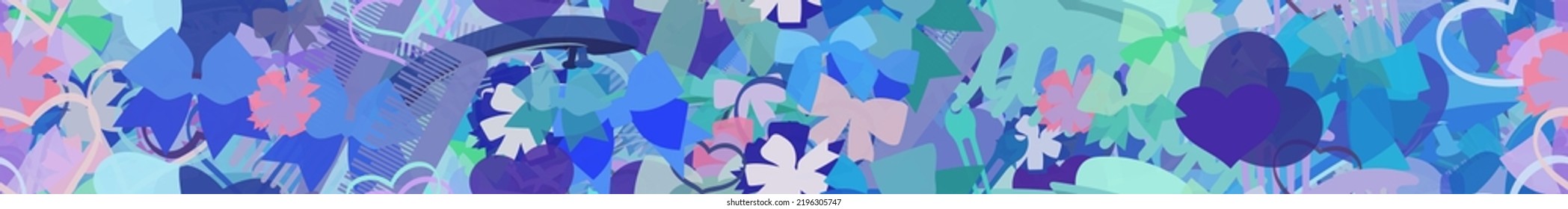 Background Pattern Seamless Design Texture. Theme Is About Hair Clips, Claw, Slip, Clip, Comb, Raker, Barrette