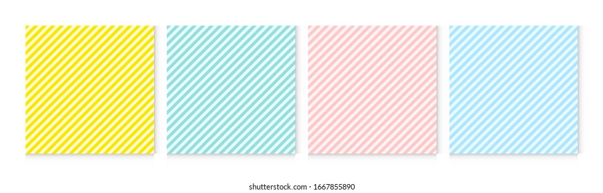 Background pattern seamless diagonal stripe abstract colorful pastel colors. Summer background design.