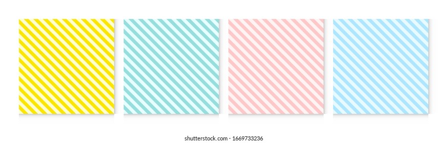 Background pattern seamless diagonal stripe abstract colorful pastel colors. Summer background design.