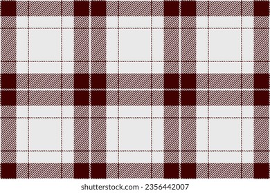 Background pattern seamless of fabric check tartan with a textile vector plaid texture in white and dark colors.
