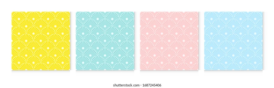 Patrón de fondo sin fisuras de colores pastel abstracto floral. Diseño de fondo de verano.
