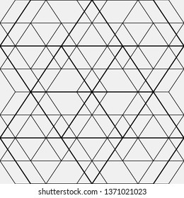 Background pattern seamless geometric abstract black line on gray background colors vector. Premium pattern design.