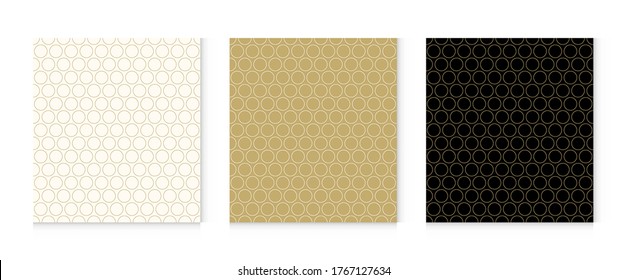 Background Pattern Seamless Geometric Circle Line Abstract Gold Luxury Color Vector. Christmas Background.