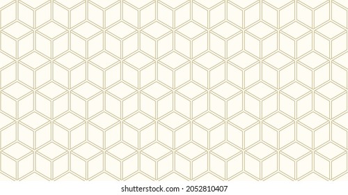 Patrón de fondo sin fisuras línea geométrica abstracta de color oro de lujo vector.