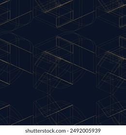 Background pattern seamless geometric line abstract gold luxury color vector. Vector illustration