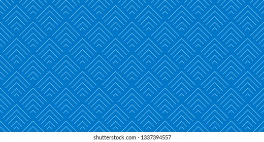 Background pattern seamless geometric wave abstract blue color vector.