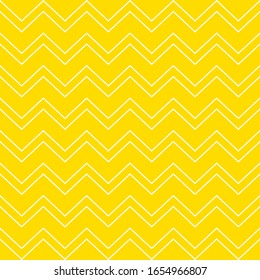 Background pattern seamless wave abstract white line on yellow background. Summer background design.