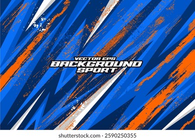 Background pattern shape grunge for sports jersey race, running, activity,  polo, gaming shirt . Vector template eps