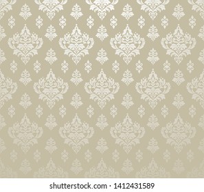 background, pattern, silver wallpaper in vintage style for your design - vector image