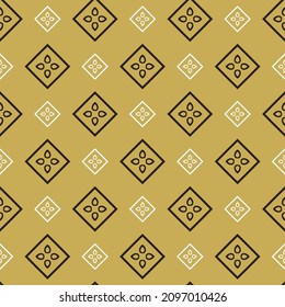 Background pattern with simple geometric elements on gold background for your design projects, seamless pattern, wallpaper textures with flat design. Vector illustration