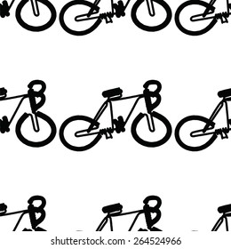 background pattern sketch drawing bicycle vector