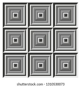 
Background pattern with square elements with black, white and gray colors
