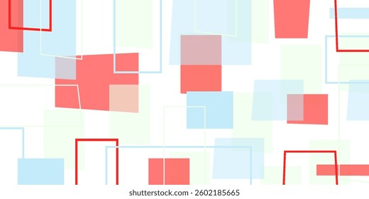Background Pattern with Squares - Multicolored - colorful design