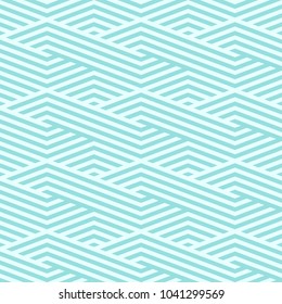 Background pattern stripe seamless vector texture green aqua pastel two tone colors. Wallpaper backdrop chevron striped abstract retro styled. Graphic design geometric shape. 