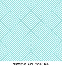 Background pattern stripe seamless vector texture green aqua pastel two tone colors. Wallpaper backdrop chevron striped abstract retro styled. Graphic design geometric shape. 