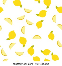 Background pattern of summer healthy  citrus yellow lemon. Abstract design of tasty vitamin symbol for wallpaper, print or decoration.
