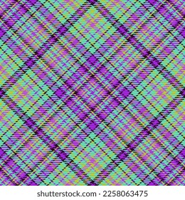 Background pattern textile. Tartan fabric vector. Texture check seamless plaid in pink and yellow colors.