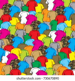 background pattern with t-shirts
