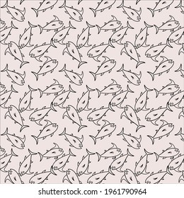 background pattern with tuna fish