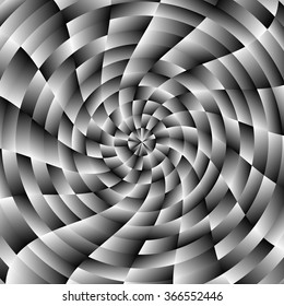 Background / pattern with twirling distortion effect. Vortex, spiral backdrop, texture. Vector