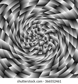 Background / pattern with twirling distortion effect. Vortex, spiral backdrop, texture. Vector