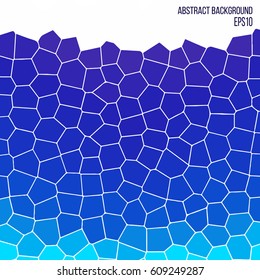 Background pattern of uneven blue polygons, infinity, futuristic grid. Vector illustration with hexagons.