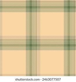 Background pattern vector of check textile texture with a fabric plaid tartan seamless in orange and pastel colors.
