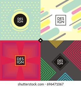 Background and pattern vector design collection. Colorful patterns layout.