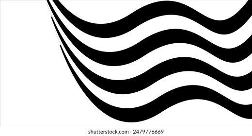 Background pattern vector illustration design wavy black and white lines on a white background
