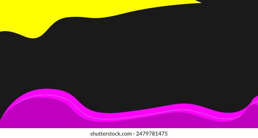 Background pattern vector illustration of soft curved lines in purple and yellow