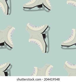 the background pattern vector Snow ice skates