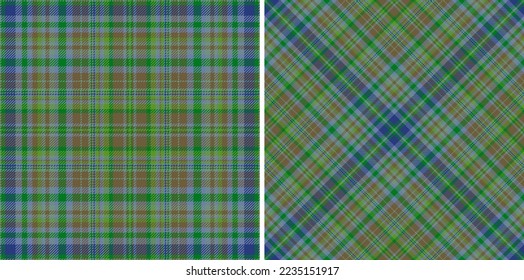 Background pattern vector. Textile check seamless. Texture plaid fabric tartan in set.