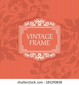 Background with a pattern vintage style with frame 