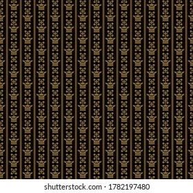 Background pattern. Vintage wallpaper texture. Seamless pattern in royal style: for fabric, tile, interior design or wallpaper. Background vector image