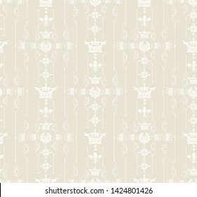 Background pattern, wallpaper seamless in vintage style, vector image