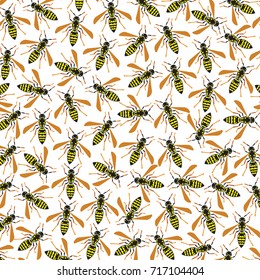 background pattern with wasps