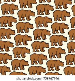 background pattern with wild bear