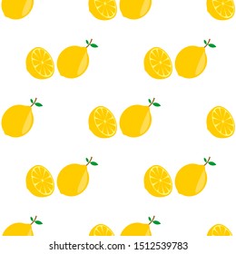 
background pattern with yellow lemon illustration design. with a white background.