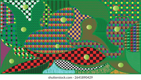 background pattern,Image with geometrical shapes, patterns and very colourful 