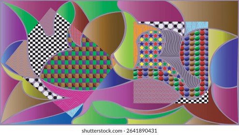 background pattern,Image with geometrical shapes, patterns and very colourful 