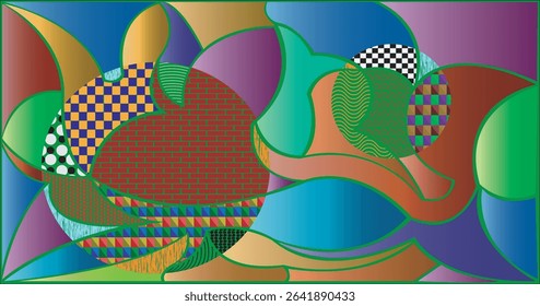 background pattern,Image with geometrical shapes, patterns and very colourful 