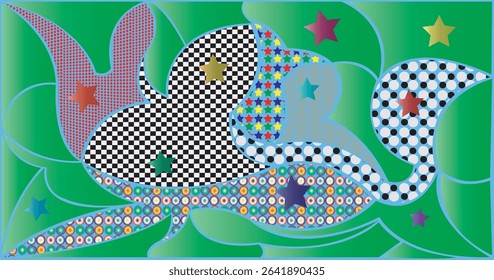 background pattern,Image with geometrical shapes, patterns and very colourful 