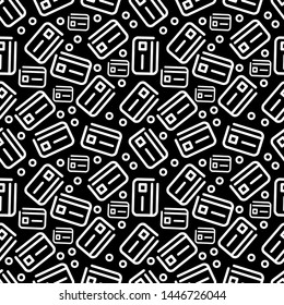 background patterns with business, card and financial icons