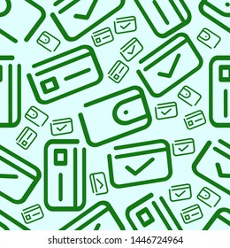 background patterns with business, wallet and financial icons