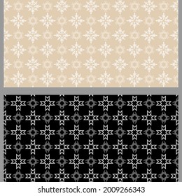 Background patterns with decorative elements in retro style. Set. Suitable for decorating book covers, posters, wallpapers, invitations, postcards. Seamless pattern, texture. Vector image