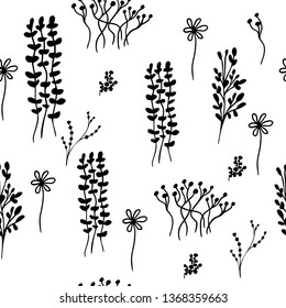 Background patterns. Floral elements. Vector illustration