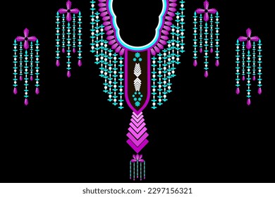 Background patterns Neckline from geometric shapes for shirts