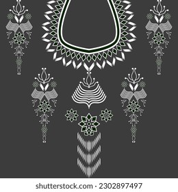 Background patterns Neckline from geometric shapes for shirts
